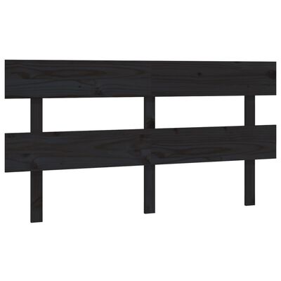 vidaXL Tête de lit Noir 164x3x81 cm Bois massif de pin