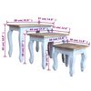vidaXL Ensemble de tables gigognes 3 pcs bois d'acajou massif