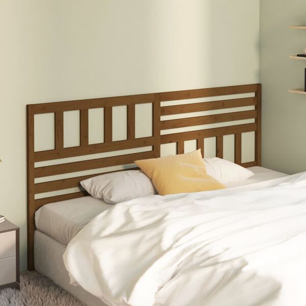vidaXL T&ecirc;te de lit Marron miel 186x4x100 cm Bois massif de pin