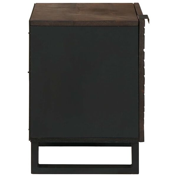 vidaXL Cabinet de chevet Noyer 40 x 33 x 46 cm Bois d'acacia massif