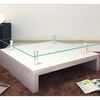 vidaXL Table basse avec dessus de table en verre Blanc