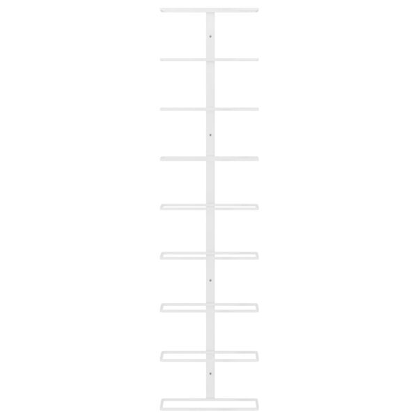 vidaXL Casier à vin mural pour 9 bouteilles Blanc Fer