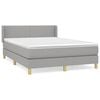 vidaXL Sommier &agrave; lattes de lit avec matelas Gris clair 140x200cm Tissu