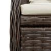 vidaXL Ensemble &agrave; manger de jardin 5 pcs et coussins marron poly rotin