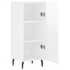 vidaXL Buffet Blanc brillant 34,5x34x90 cm Bois d'ing&eacute;nierie