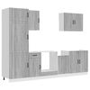 vidaXL Ensemble d'armoires de cuisine 7 pcs Lucca bois d'ing&eacute;nierie