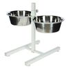 Kerbl Mangeoire d'animaux de compagnie avec support 2x2,8 L 43cm Blanc