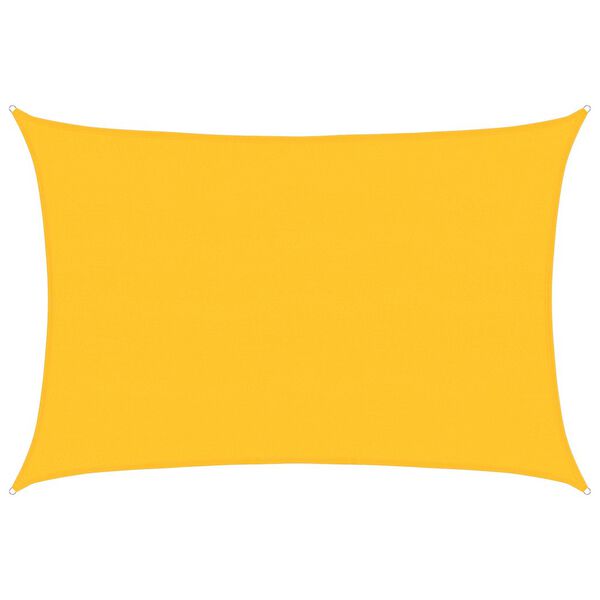 vidaXL Voile d'ombrage 160 g/m² rectangulaire jaune 5x7 m PEHD
