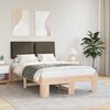 vidaXL Cadre de lit avec t&ecirc;te de lit rembourr&eacute;e Taupe 120 x 190 cm