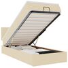 vidaXL Cadre de lit ottoman avec matelas cr&egrave;me 80x200 cm tissu