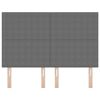 vidaXL T&ecirc;te de lit avec t&ecirc;te de lit Gris clair 144 cm Cuir synth&eacute;tique