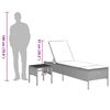 vidaXL Chaise longue avec table et coussin beige r&eacute;sine tress&eacute;e