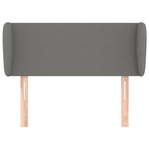 vidaXL T&ecirc;te de lit avec oreilles Gris fonc&eacute; 93x23x78/88 cm Tissu