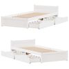 vidaXL Cadre de lit sans matelas blanc 90x200 cm bois de pin massif