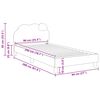vidaXL Cadre de lit pour enfants avec t&ecirc;te de lit Bleu 90 x 200 cm PU