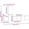 vidaXL Ensemble meuble TV 5 pcs Ch&ecirc;ne noir Bois d'ing&eacute;nierie
