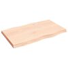 vidaXL Dessus de table bois massif non trait&eacute; bordure assortie