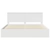 vidaXL Cadre de lit Blanc 200 x 200 cm Bois de pin massif
