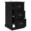 vidaXL Cabinet de chevet avec tiroir Ch&ecirc;ne noir 39 x 39 x 67,5 cm