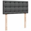vidaXL Sommier &agrave; lattes de lit et matelas Gris fonc&eacute; 90x190 cm Tissu