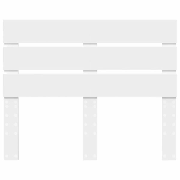 vidaXL T&ecirc;te de lit avec t&ecirc;te de lit Blanc 135 cm Bois d'ing&eacute;nierie