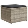 vidaXL Salon de jardin 11 pcs avec coussins gris clair r&eacute;sine tress&eacute;e