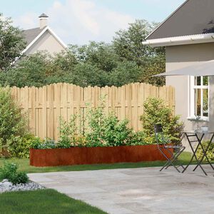 vidaXL Jardini&egrave;re rouill&eacute; 360x40x40 cm acier inoxydable