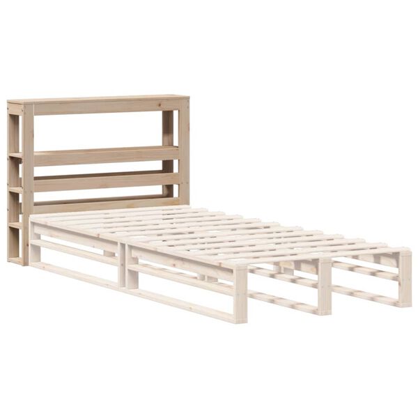 vidaXL T&ecirc;te de lit avec &eacute;tag&egrave;res 100 cm bois massif de pin