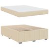vidaXL Cadre de lit avec matelas Cr&egrave;me 160 x 200 cm tissu