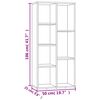 vidaXL Armoire &agrave; livres Ch&ecirc;ne marron 50x25x106 cm