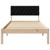 vidaXL Cadre de lit Marron et noir 90 x 190 cm Bois massif en pin