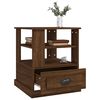 vidaXL Table d'appoint ch&ecirc;ne marron 50x50x60 cm bois d'ing&eacute;nierie