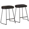 vidaXL Tabourets de bar lot de 2 noir 46x38x52 cm bois manguier massif