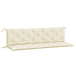 vidaXL Coussins de banc de jardin lot de 2 blanc cr&egrave;me tissu Oxford