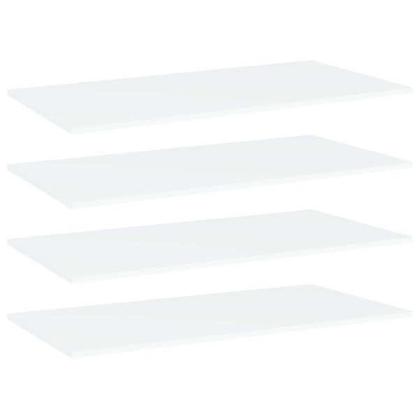 vidaXL Panneaux de biblioth&egrave;que 4 pcs blanc bois d&rsquo;ing&eacute;nierie