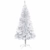 vidaXL Arbre de No&euml;l artificiel pr&eacute;-&eacute;clair&eacute;/boules argent&eacute; 120 cm PET