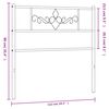 vidaXL T&ecirc;te de lit m&eacute;tal blanc 100 cm