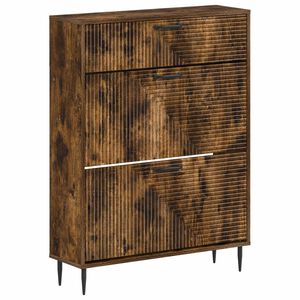 vidaXL Cabinet &agrave; chaussures HAARLEM 78 x 24 x 103 cm Bois d'ing&eacute;nierie