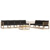 vidaXL Ensemble de canap&eacute;s d'ext&eacute;rieur 8 pc 7 place Blanc et noir