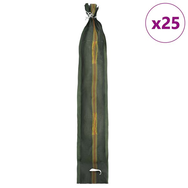 vidaXL Sacs de sable 25 pcs Vert 120 x 27 cm HDPE