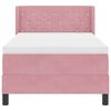 vidaXL Lit &agrave; ressorts avec matelas Rose 190 x 90 cm Velours