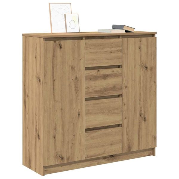 vidaXL Buffet tiroirs chêne artisanal 100,5x35x98,5 cm bois ingénierie