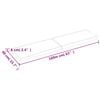 vidaXL Dessus de table bois massif trait&eacute; bordure assortie