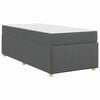 vidaXL Cadre de lit avec matelas Gris fonc&eacute; 90 x 190 cm tissu