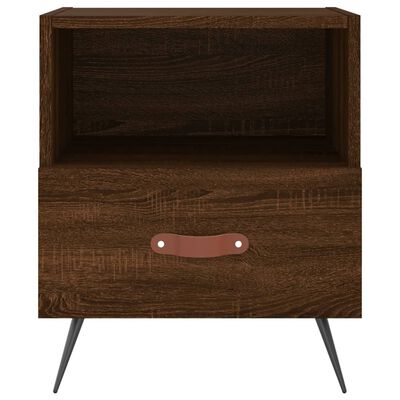 vidaXL Table de chevet chêne marron 40x35x47,5 cm bois d’ingénierie