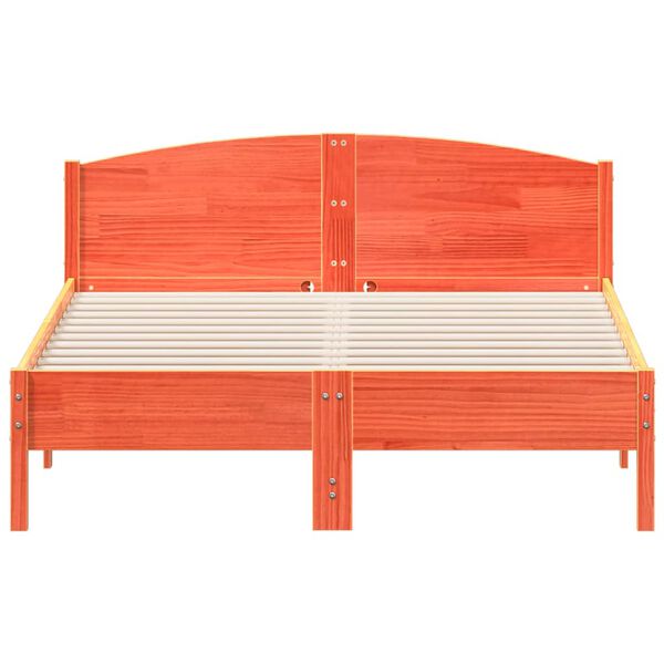 vidaXL Cadre de lit sans matelas cire marron 120x200cm bois pin massif