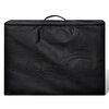 vidaXL Table pliable de massage Noir 3 zones avec cadre en aluminium