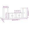 vidaXL Ensemble de meubles TV 4 pcs Ch&ecirc;ne fum&eacute; Bois d'ing&eacute;nierie
