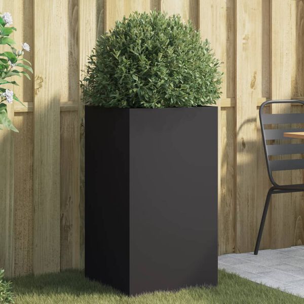vidaXL Jardini&egrave;re noir 42x38x75 cm acier