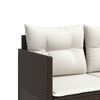 vidaXL Salon de jardin avec coussins 5 pcs marron r&eacute;sine tress&eacute;e
